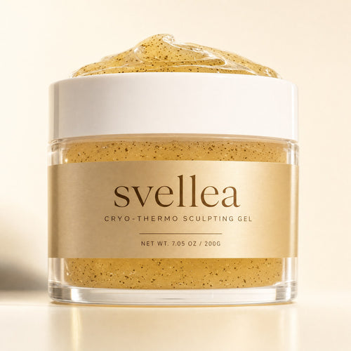 Svellea Cryo-Thermo Sculpting Gel — 200g jar with golden botanical gel